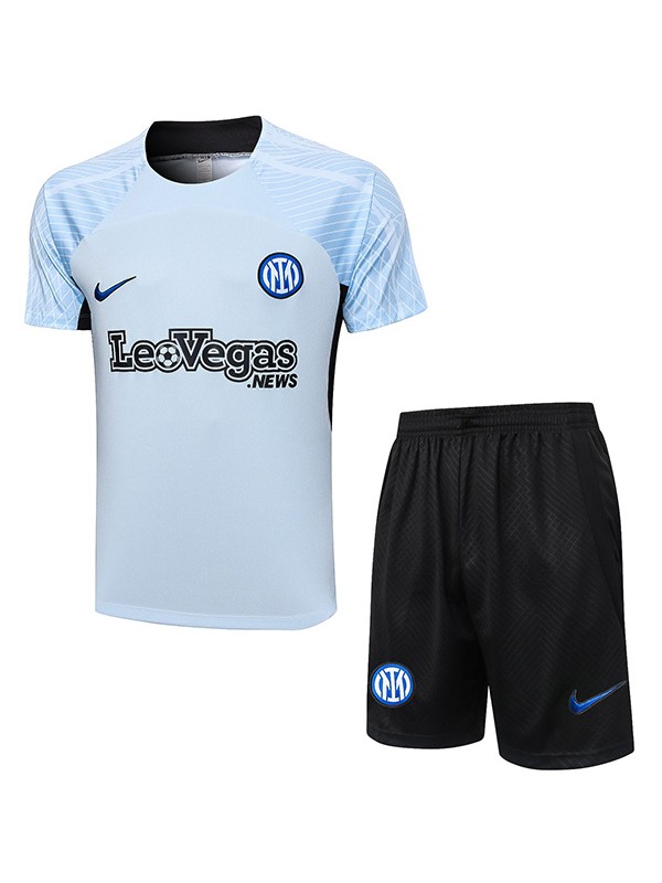 Inter milan training jersey sportswear uniform men's soccer shirt football sports lightblue kit top t-shirt 2023-2024